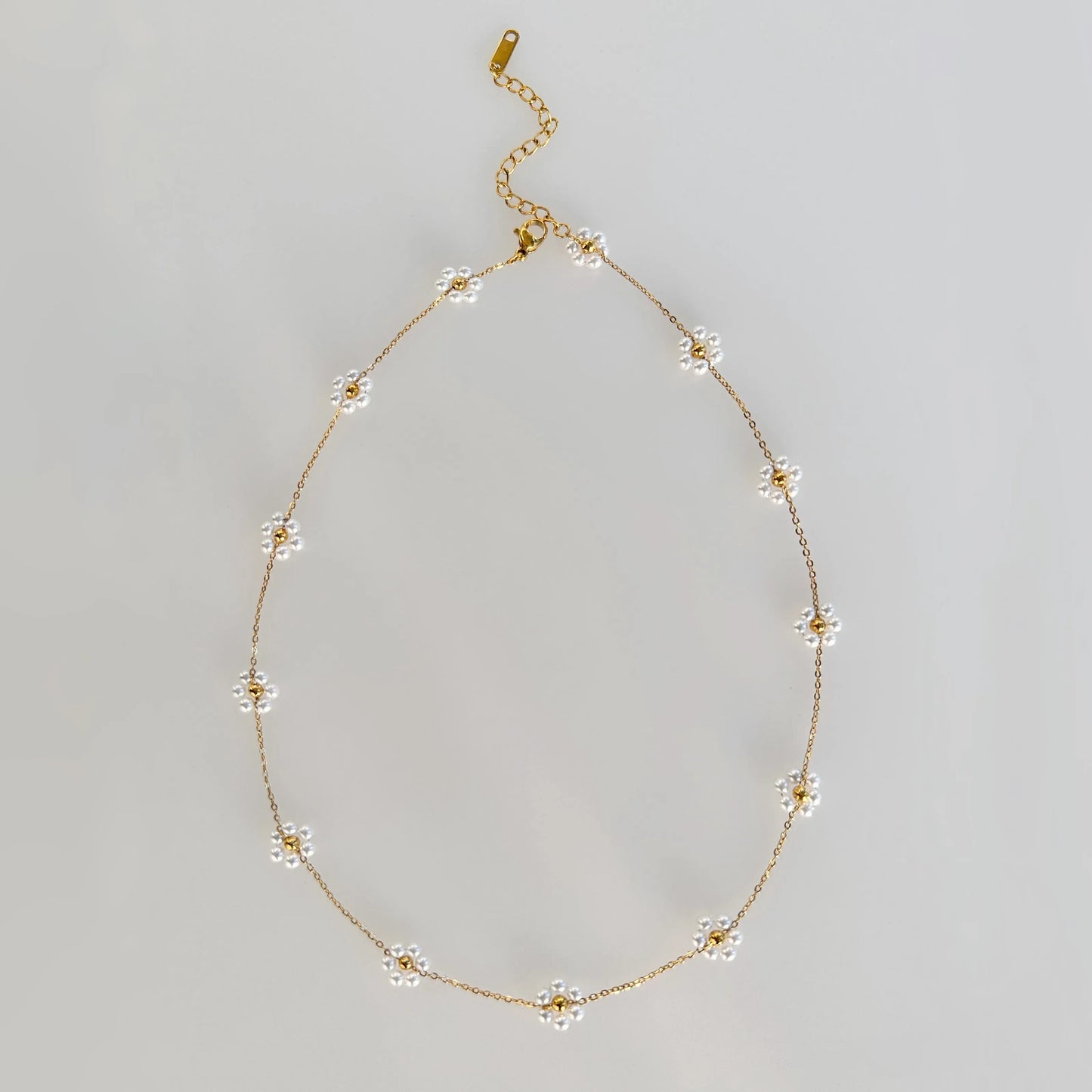 Waterproof Stainless Steel 18K Gold Plated Pearl Flower Belly Chain Bikini Jewelry Sexy Waist Beads Summer Accessories for Beach