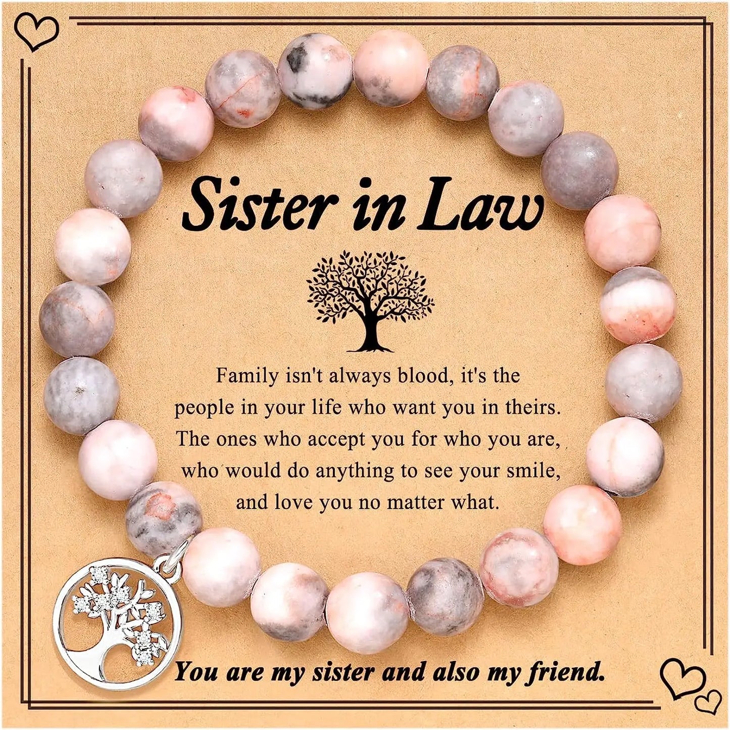 Natural Stone Teacher Bracelet Gifts for Women,Thank You Gifts for Teacher Meaningful Gifts for Women with Gift Message Card