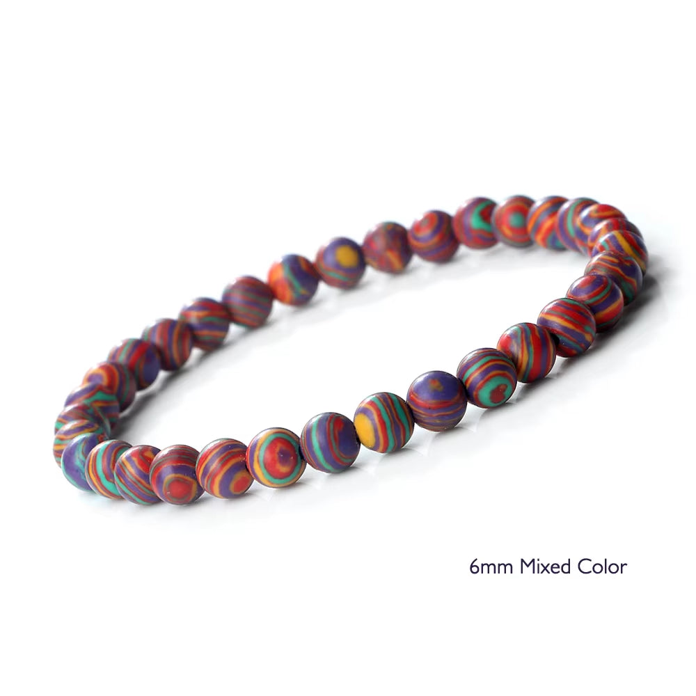 Elevate Your Spirit with the Blue Malachite Natural Stone Bracelet - Unisex Chakra Prayer Mala Beads for Yoga and Meditation