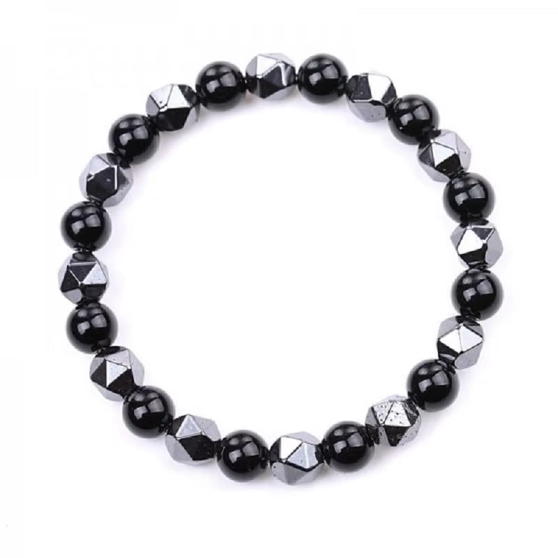 Adjustable Black Beads Bracelet