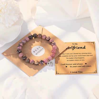 I Love You 100 Language Bracelet Couples Gifts for Girlfriend, My Love, Soulmate, Anniversary Valentines Day Birthday Bracelets