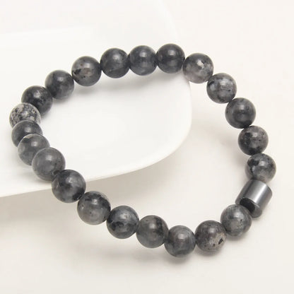 Elevate Your Style with Our Unisex Color Block Natural Stone Beaded Bracelet for Everyday Wear