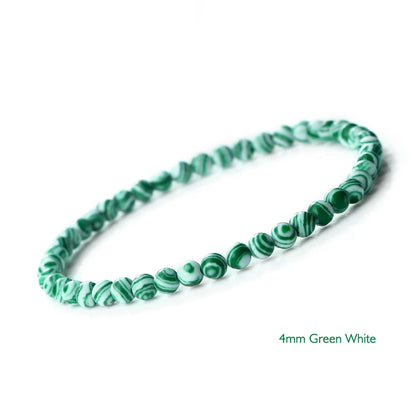 Stunning Blue Malachite Natural Stone Bracelet - Unisex Chakra Prayer Mala Beads for Yoga & Meditation