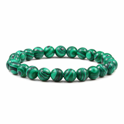 Elevate Your Style with the Blue Malachite Natural Stone Chakra Prayer Mala Bracelet - Unisex Yoga Beads Bangle for Mindfulness and Elegance