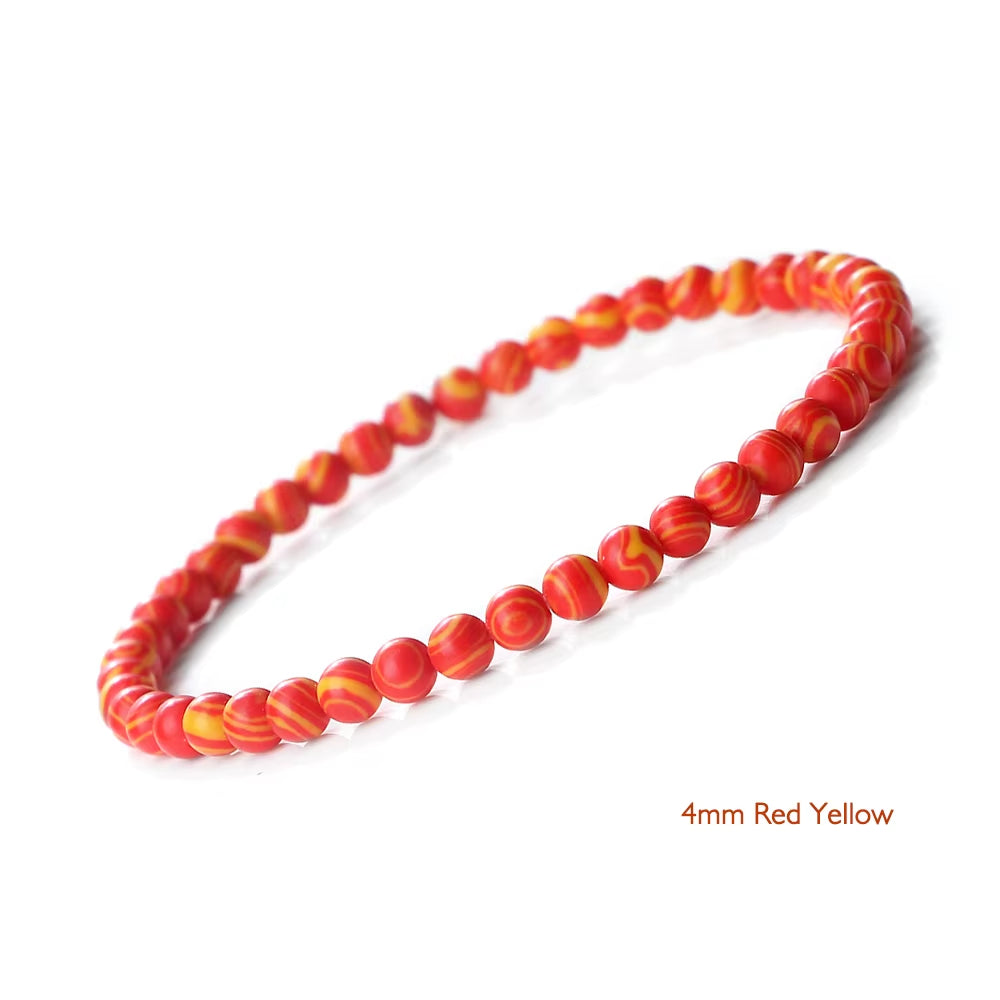 Stunning Blue Malachite Natural Stone Bracelet for Men and Women - Chakra Prayer Mala Beads for Yoga and Style