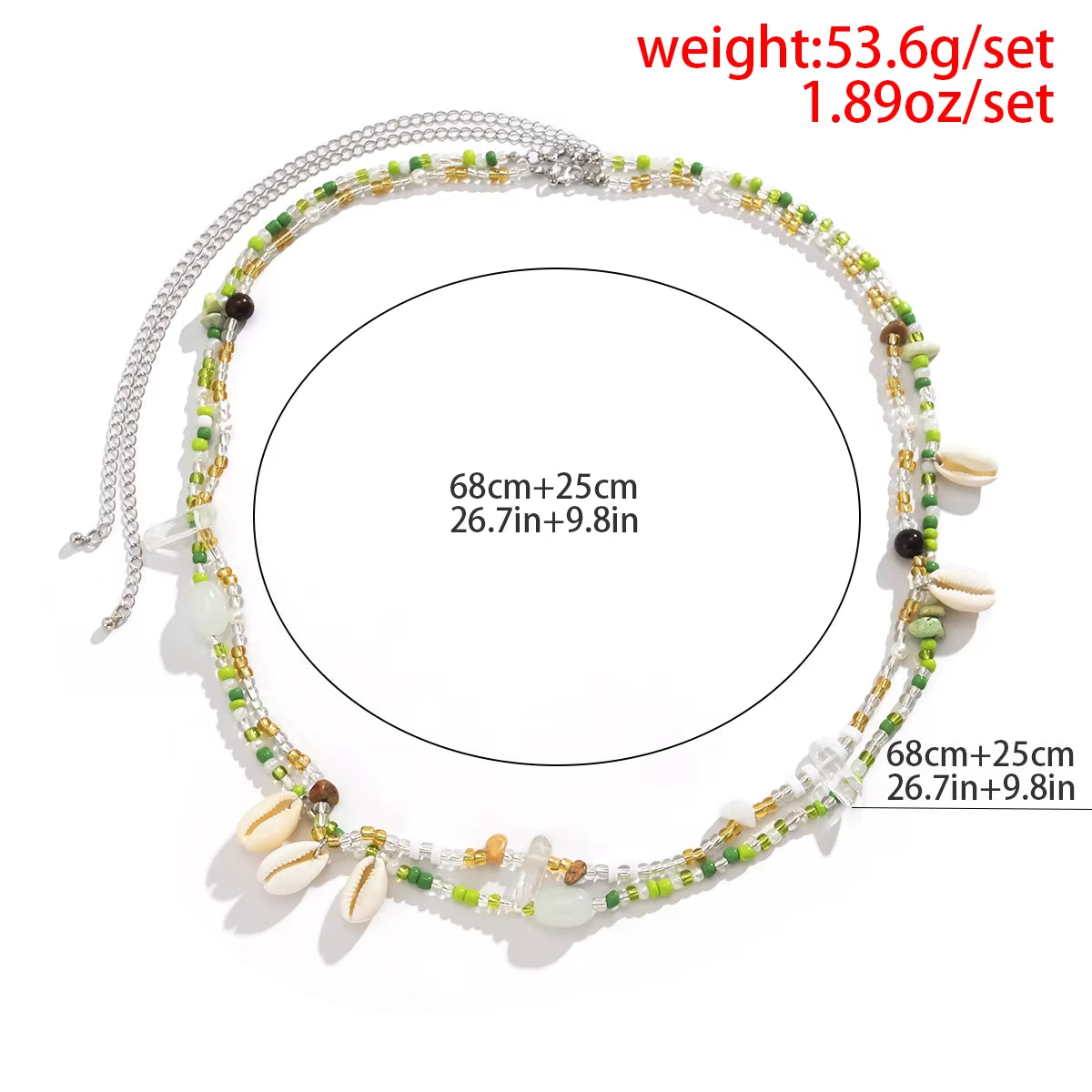 Bohemia Hand-Woven Beaded Waist Beads Women'S Fashion Irregular Stone Belly Chain Sexy Body Chain Jewelry Gift