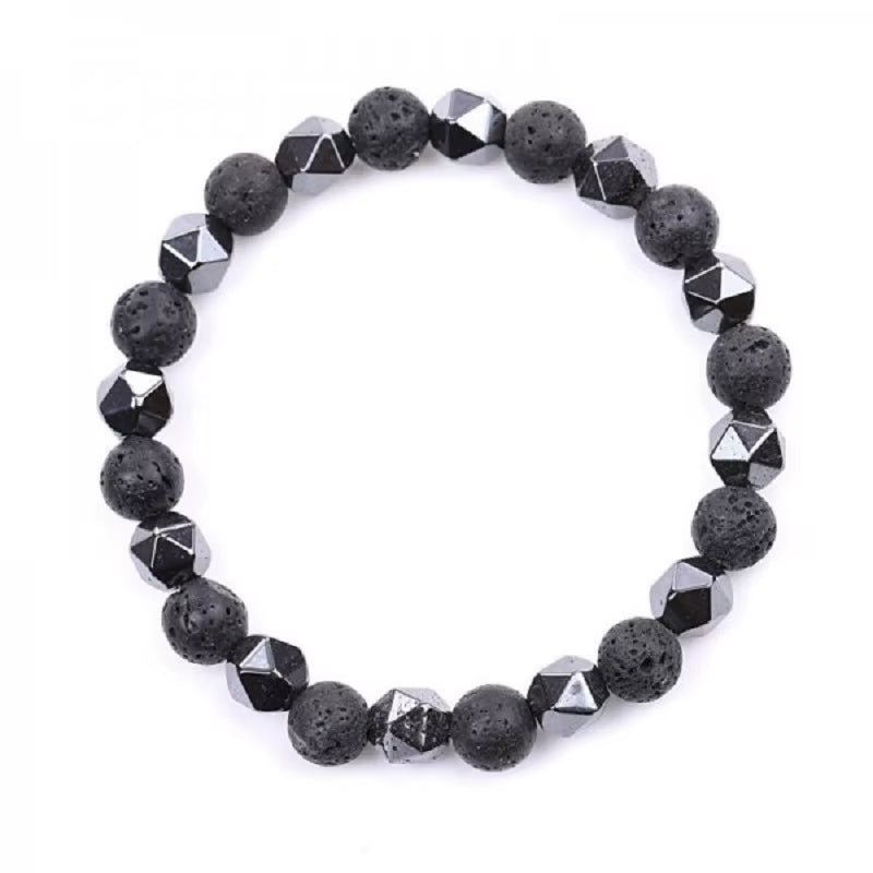 Adjustable Black Beads Bracelet