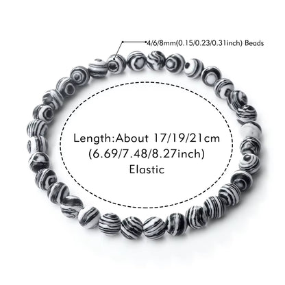 Stunning Blue Malachite Natural Stone Bracelet for Men and Women - Chakra Prayer Mala Beads for Yoga and Style