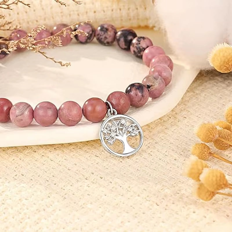 Tree of Life Bracelet for Women Lady, Natural Stone Bracelet Gifts for Grandma, Birthday Christmas Wedding Mothers' Day Gifts