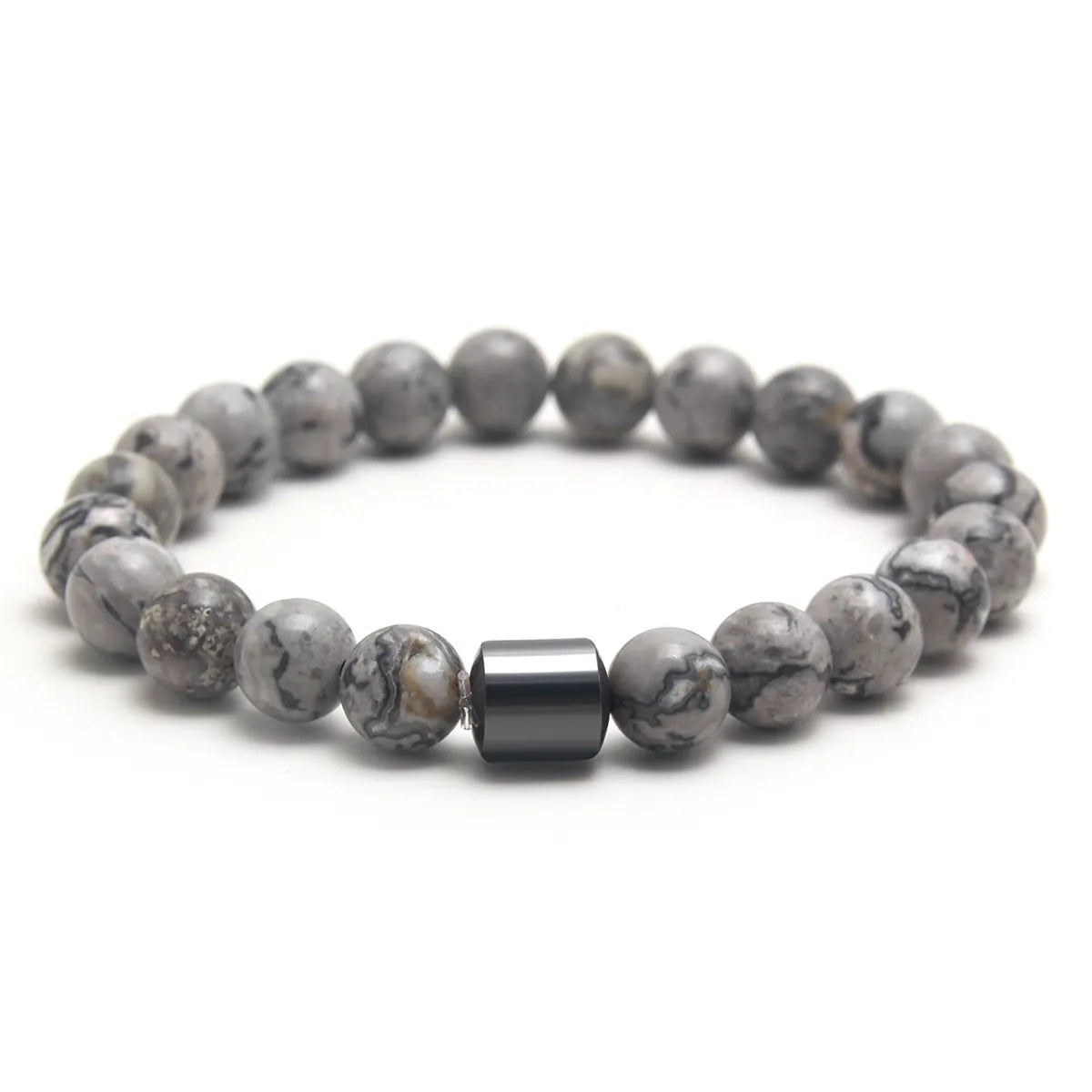 Elevate Your Everyday Look with Our Color Block Natural Stone Beaded Unisex Bracelets