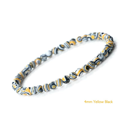 Stunning Blue Malachite Natural Stone Bracelets for Men and Women - Chakra Prayer Mala Beads for Yoga and Style