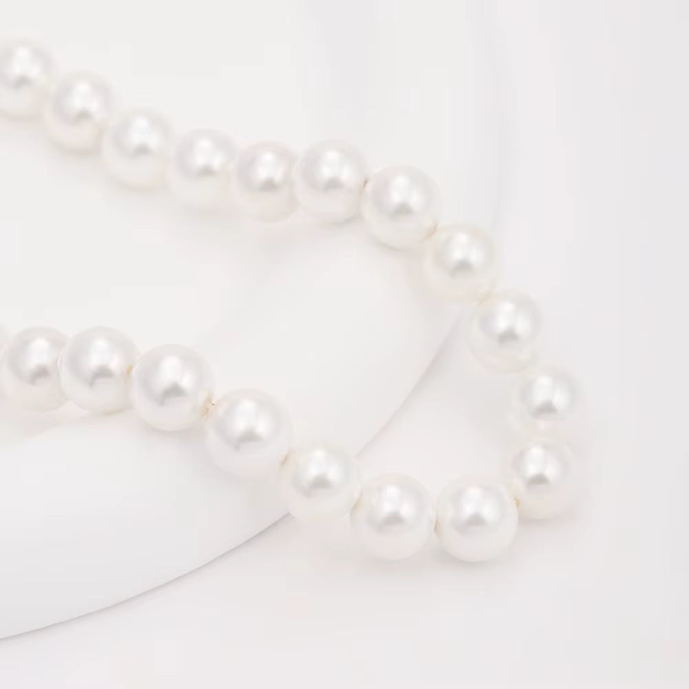Elegant 4-Piece Women's Pearl Jewelry Set - Necklace, Earrings, and Bracelet for Timeless Style