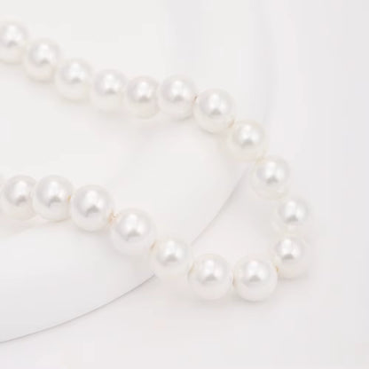 Elegant 4-Piece Women's Pearl Jewelry Set - Necklace, Earrings, and Bracelet for Timeless Style