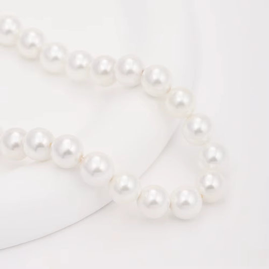 Elegant 4-Piece Women's Pearl Jewelry Set - Necklace, Earrings, and Bracelet for Timeless Style